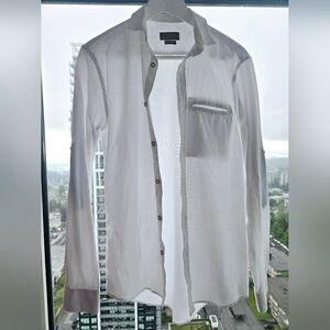 Men's White Button-Up Jacket